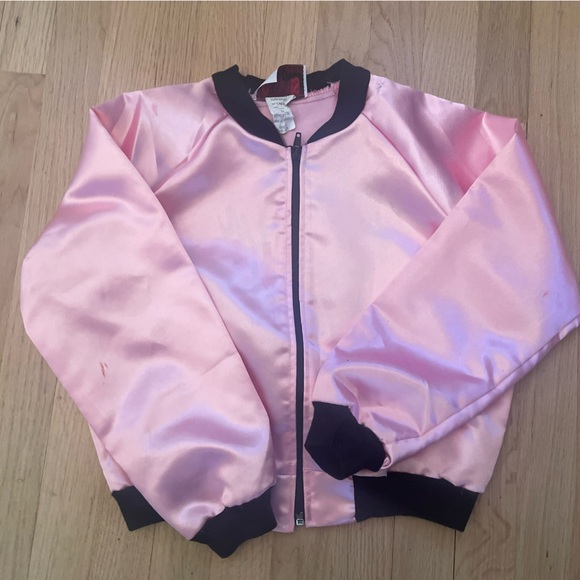 Grease Pink Satin Ladies Jacket Child Small Cosplay Costume Charades USA - Picture 4 of 8